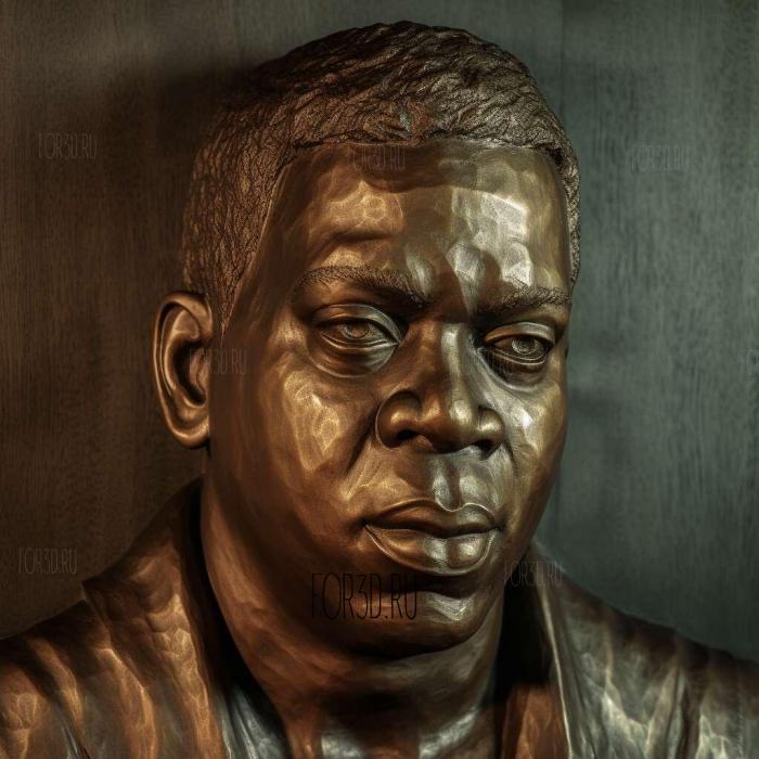 Jay Z Portrait 2 stl model for CNC